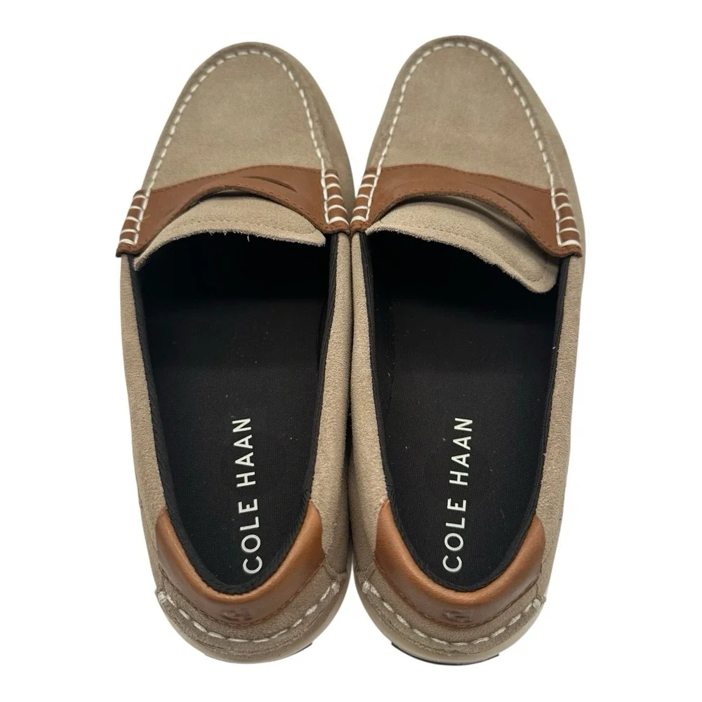 Cole Haan Nantucket Penny Loafer Mens Sz 8 Birch Beige Slip On Shoes C39800‎